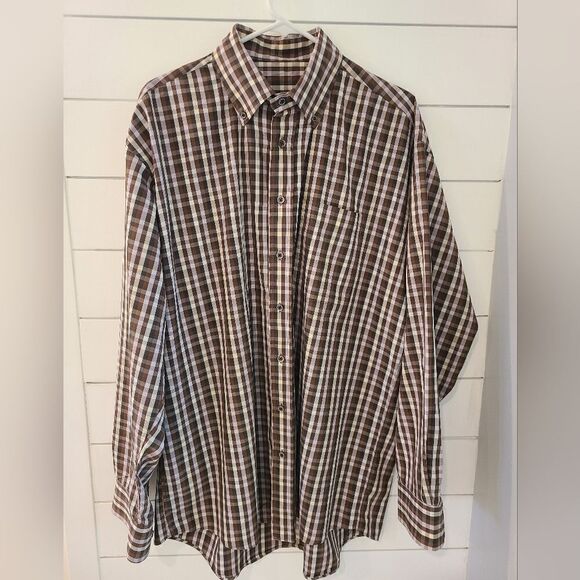 Burberry Men's plaid button down - Picture 1 of 8